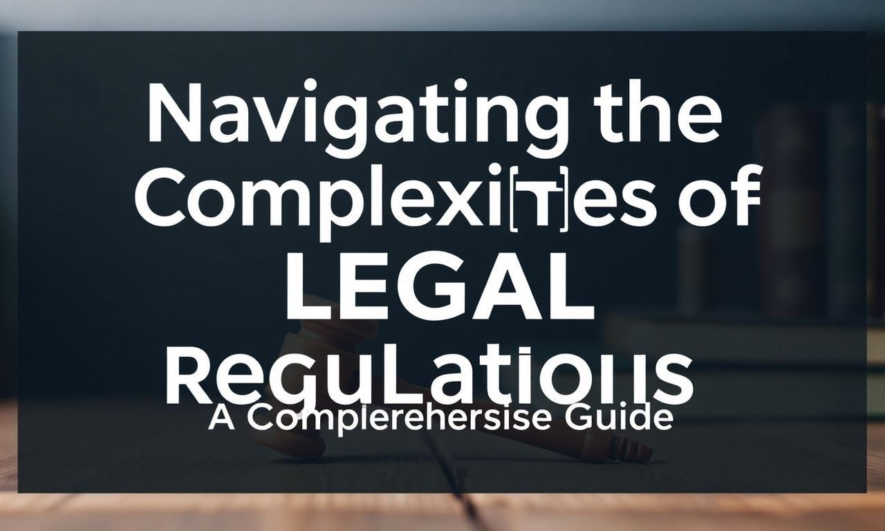 Navigating the Complexities of Legal Regulations: A Comprehensive Guide