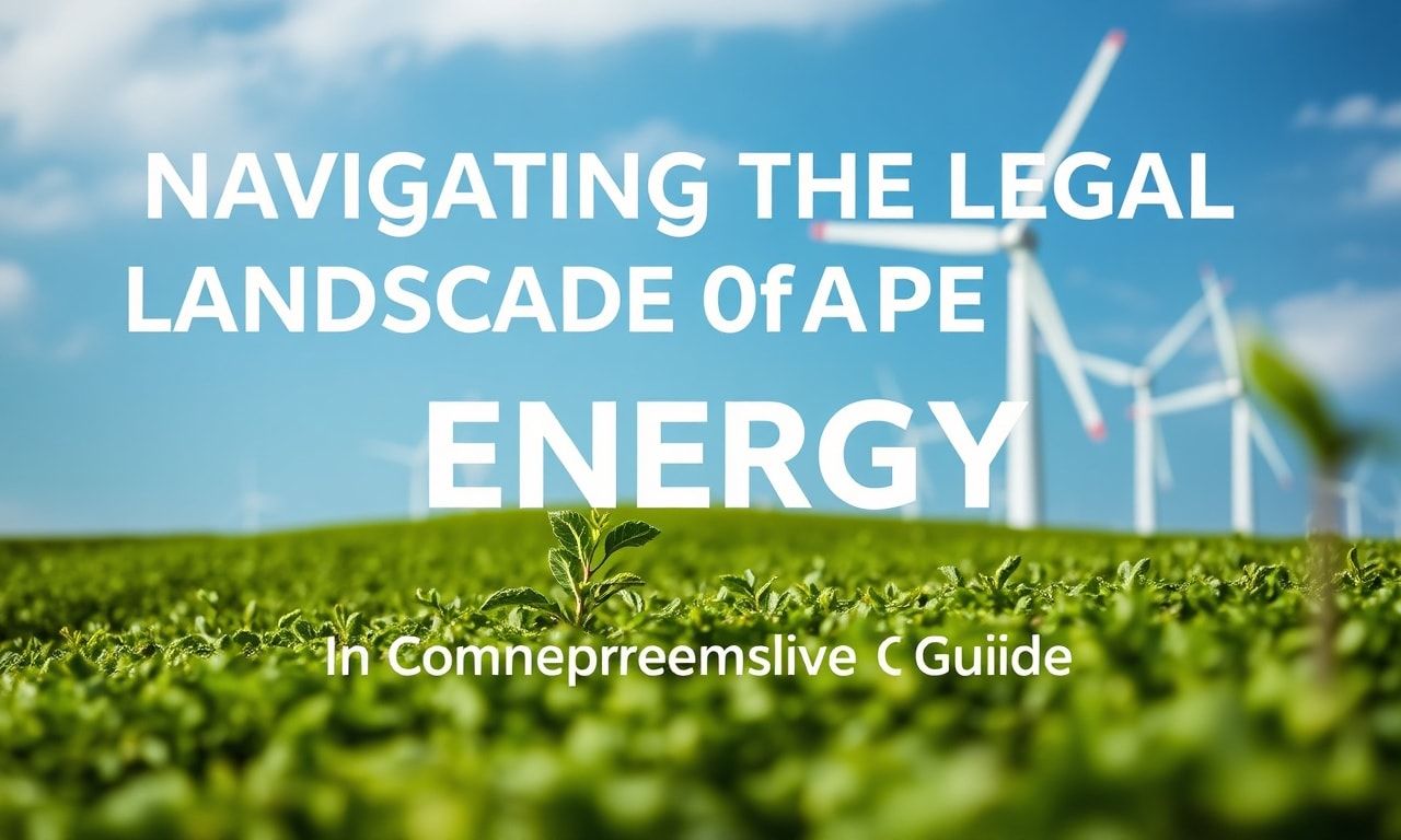 Navigating the Legal Landscape of Renewable Energy: A Comprehensive Guide