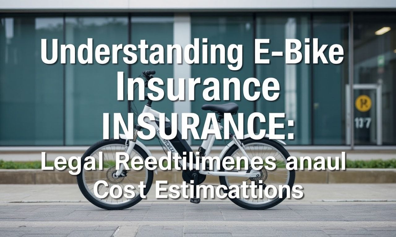 Understanding E-Bike Insurance: Legal Considerations and Cost Calculations