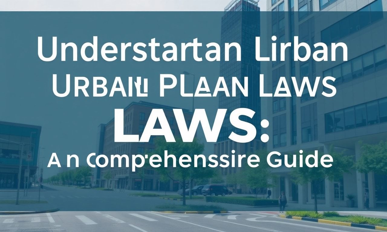 Understanding Urban Planning Laws: A Comprehensive Guide
